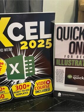 Excel 2025 Study Guide and Quickbooks Online Books